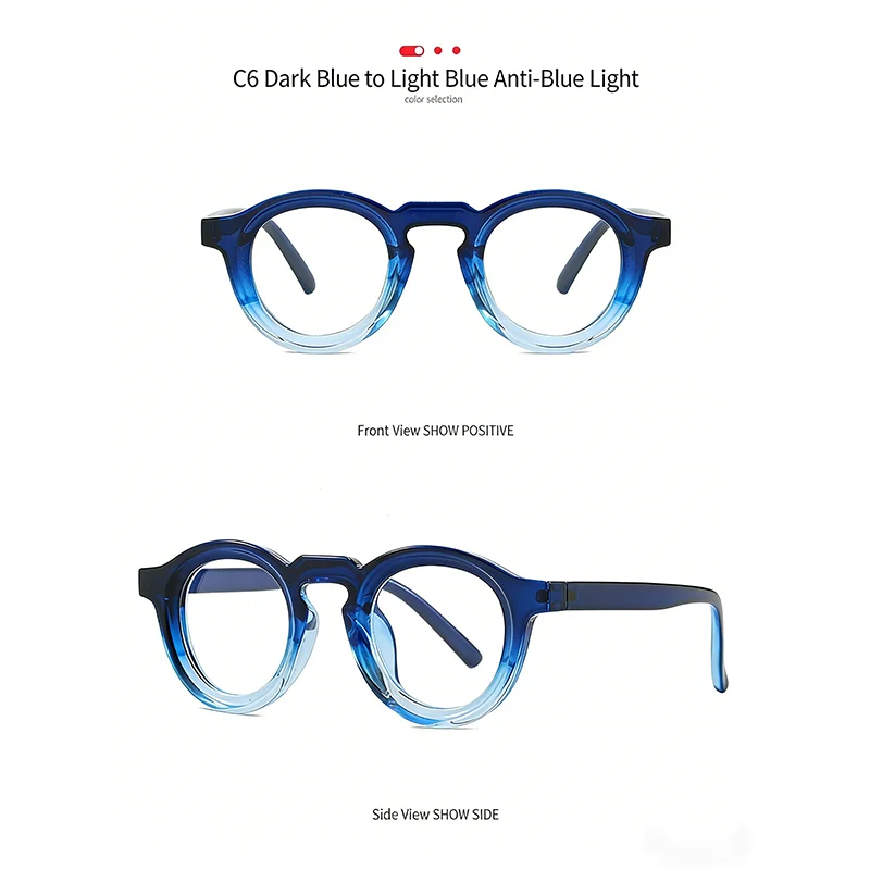 Europäische und amerikanische Retro-Brille mit kleinem runden Rahmen, einfache und modische, stilvolle und trendige Brille für Männer und Frauen 8544 – Detail 14