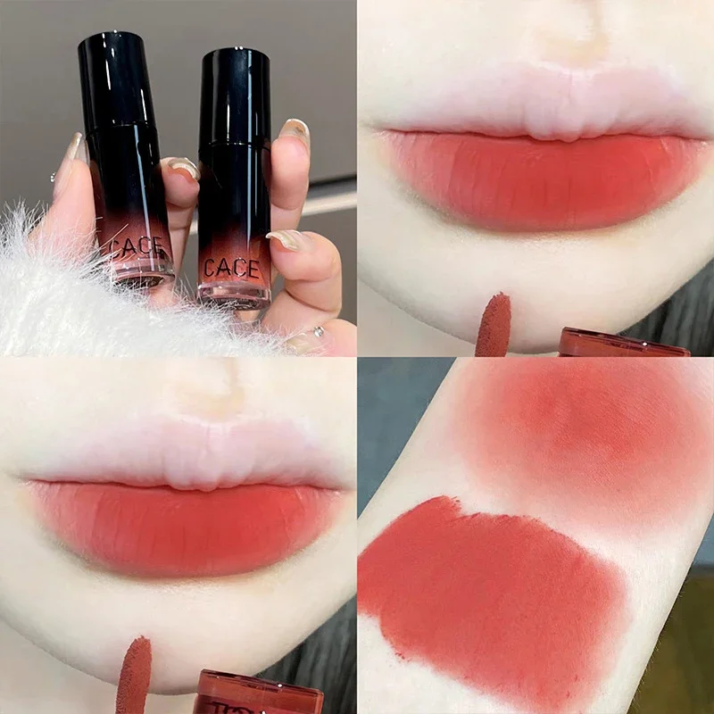 6 Colors Matte Lip Glaze Natural Long-Lasting Highly Pigmented Waterproof Lipstick Nude Red Lips Tint Mud Makeup