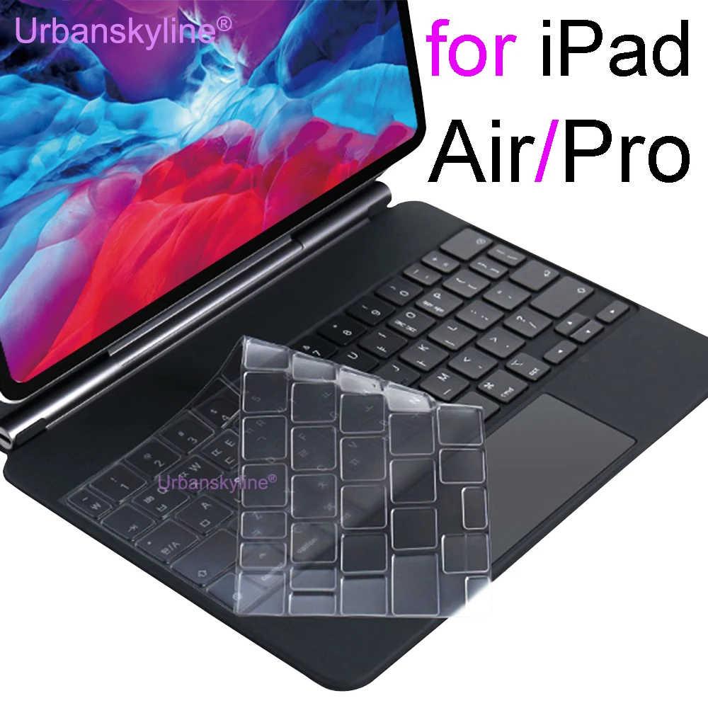 Keyboard Cover for iPad Pro 12.9 Pro 11 Magic Keyboard 10.5 Air 5 4 3 7 8 9 10 Smart Case Folio Silicone Protector Skin TPU EU keyboard silicone cover,keyboard cover