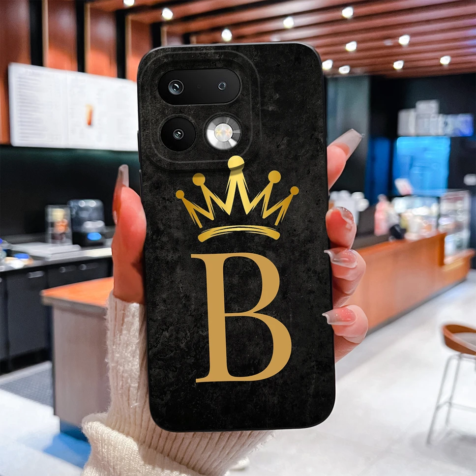 Fashion Crown Letters Shockproof Silicone Couple Phone Case