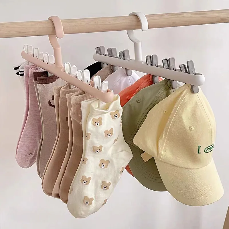 다기능 모자 보관 랙 양말 정리함, 모자 홀더, 스카프,  옷 보관 랙, 방풍 모자 후크, 옷장 정리함