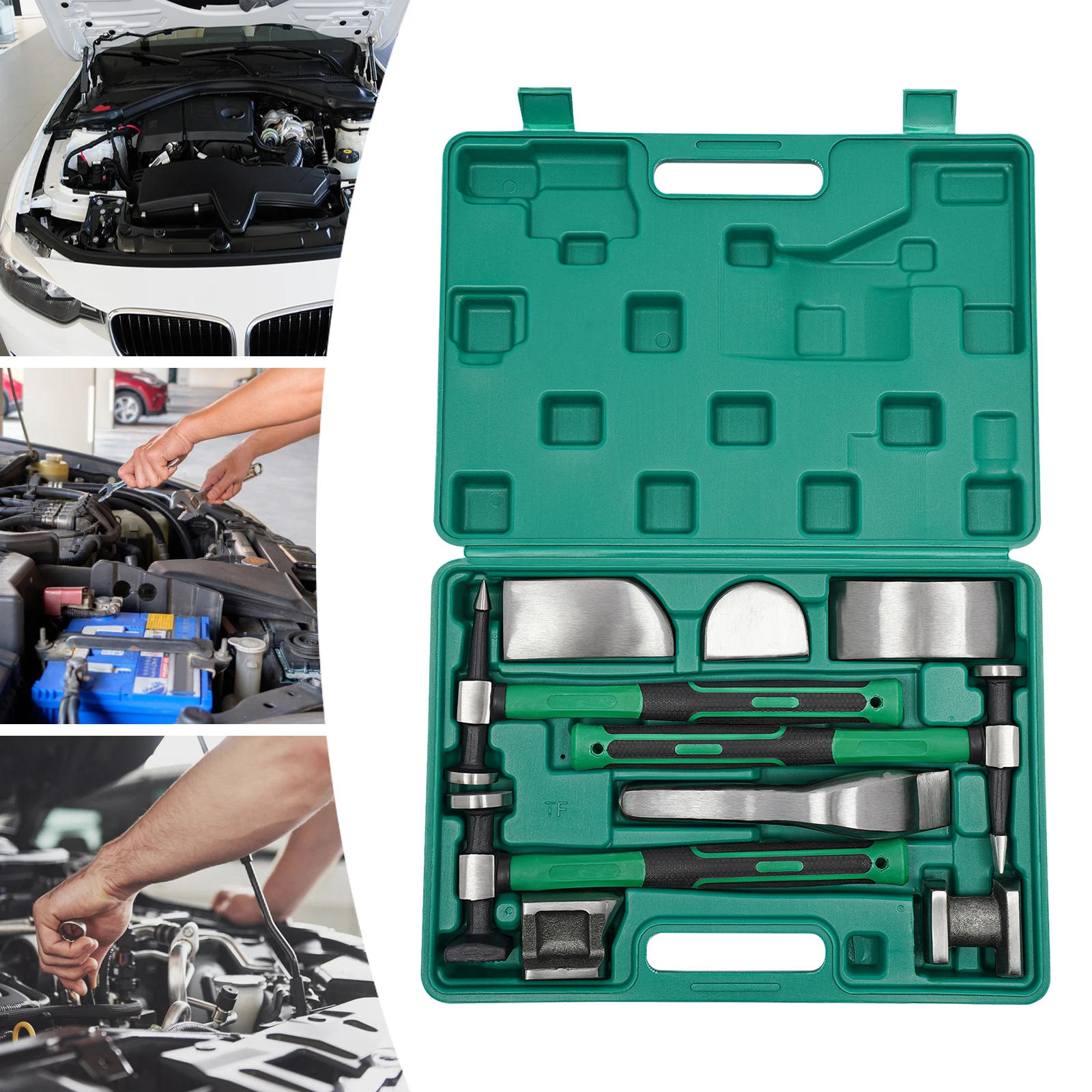 9PCS Dent Repair Kit Auto Body Repair Tool Kit for Homes Repair Shops Car Maintenance Shops 2
