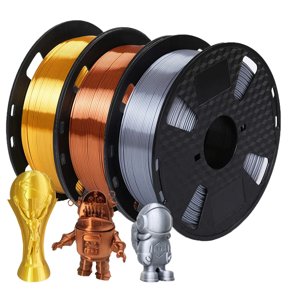 실크 PLA 3D 필라멘트 와이어 스풀 와이어 3D 프린터 재료, 3D 인쇄 리필 필라멘트 와이어 진공 포장용, 250g,500g,1kg, 1.75mm
