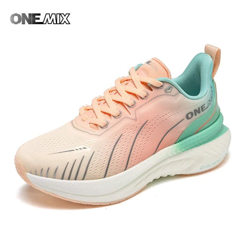 ONEMIX 여성용 블랙 통기성 운동화, 핑크 패션 댐핑 스포츠 신발, 2024 디자이너, 무료 배송