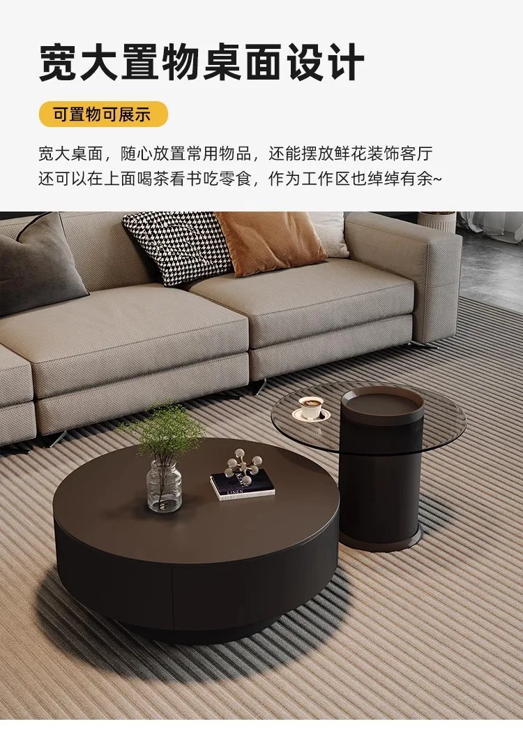 Italian Light Luxury Coffee Table Modern Minimalist Aesthetic Unique Side Table Designer Space Saving Couchtisch Furniture