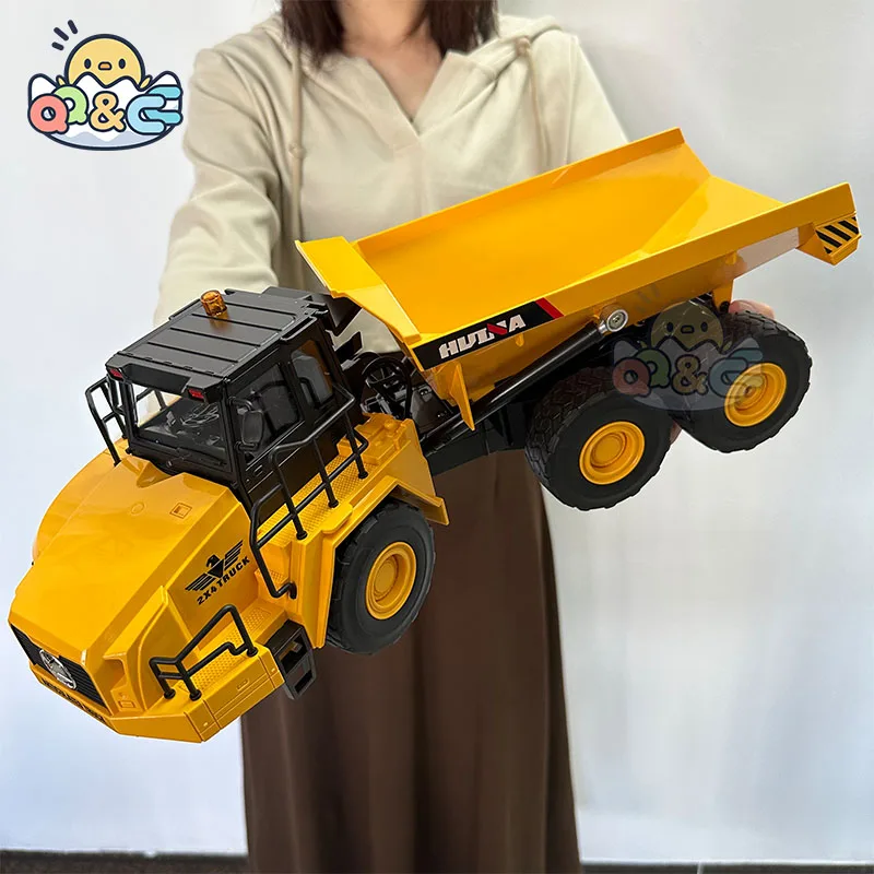 Huina 1553 1/18 Rc Camion Dumper Escavatore Cingolato 9Ch 2.4G Auto Radiocomandata Veicolo Elettrico Trattore Modello Giocattoli Per Regalo Ragazzo