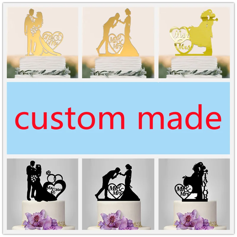 

Mr & Mrs Wedding Cake Topper Custom Made Bride Groom Wedding Cake Topper Custom Made Engagement Cake Custom Made