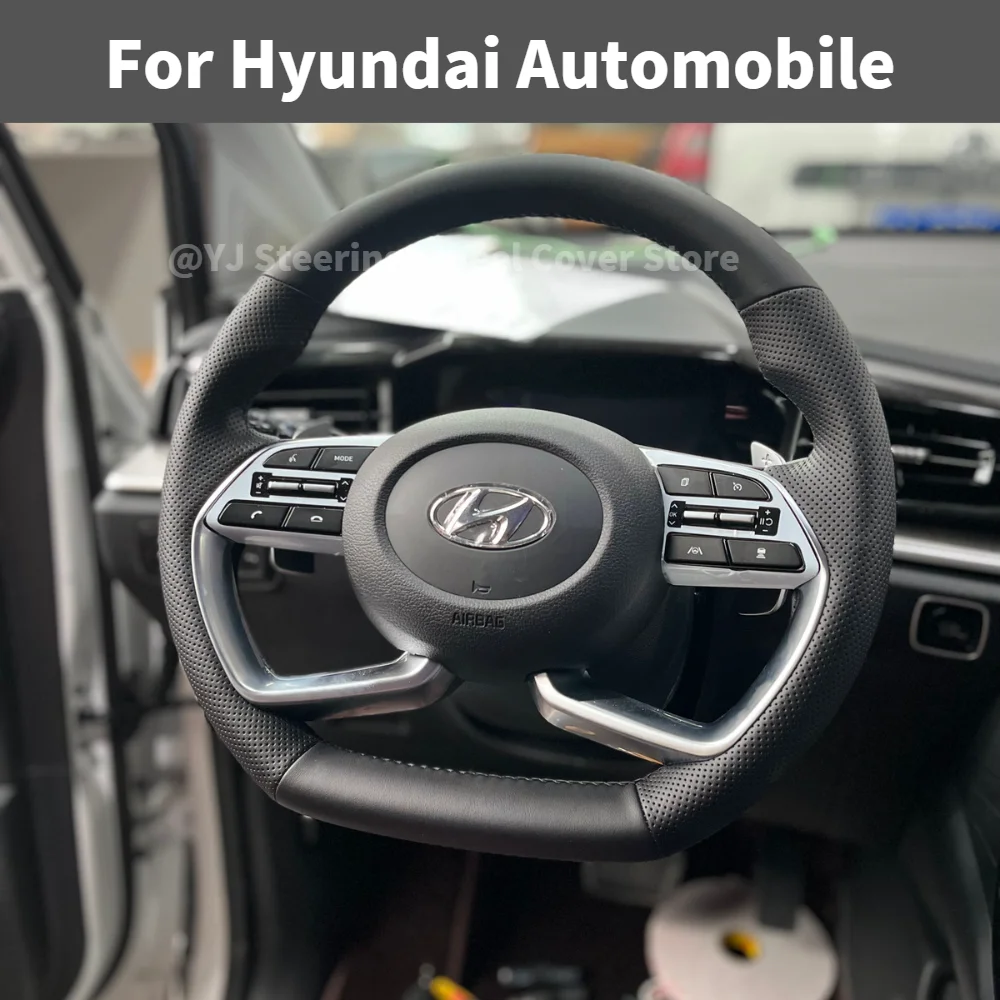 SteeringWheelCoverHandSewnNapaLeatherCarInteriorIcePlumPink