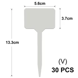 Waterproof Reusable White Plant Tags for Garden Classification and Labeling (V)