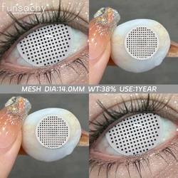 Vibrant Colorful Cosplay Contact Lenses - Fashion Pink, Green, and Red Tones (MESH)
