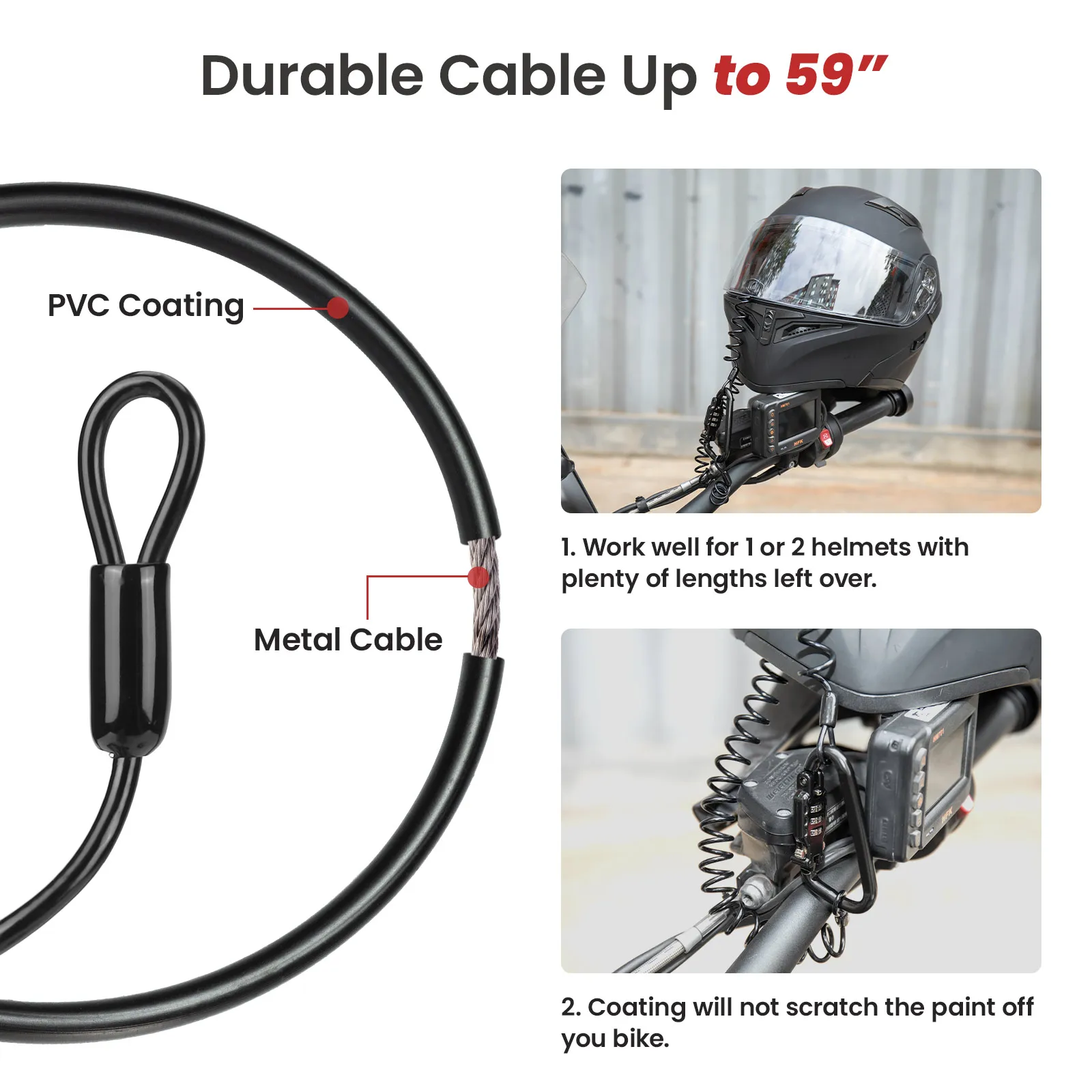 Helmet Street Bike Lock Motorcycle Helmet Lock Combination Lock