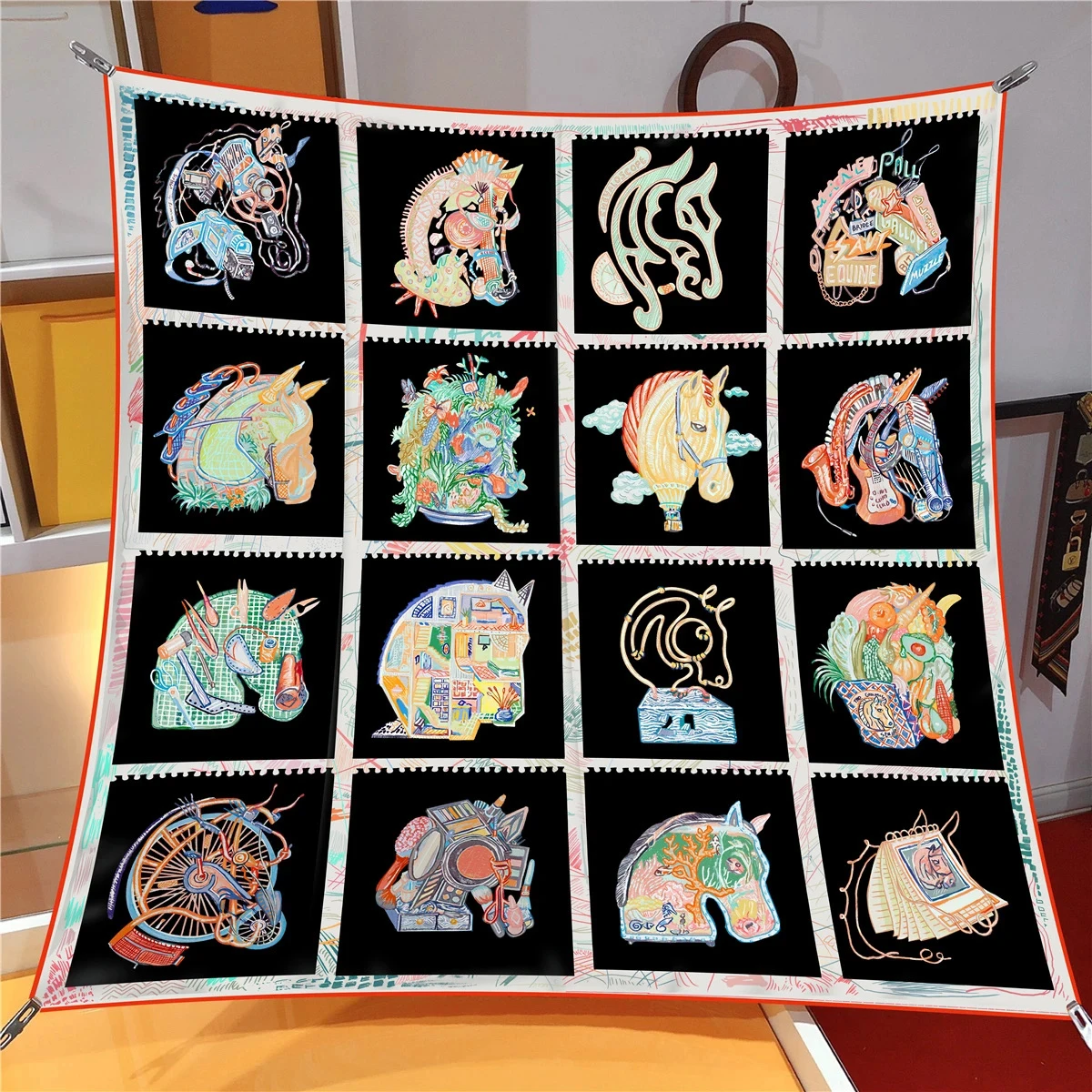 Fashion Twill Kerchief Silk Satin Neck Scarf For Women Print Hijab Scarfs Female 90cm Square Shawls and Wraps Scarves For Lady