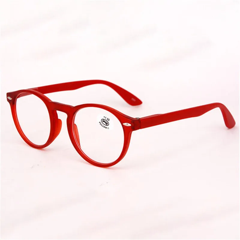 Ultralight Red Leopard Print Vintage Round Reading Glasses - Fashionable Eyewear