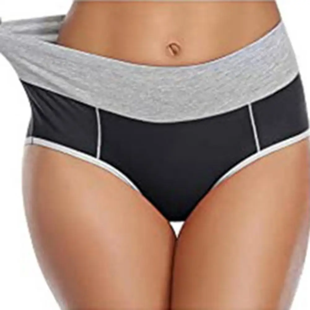 

Stretch Fabric Covered Waistband Underwear Women Breathable Briefs High Waist Women's Breathable Briefs Thicken for Comfortable