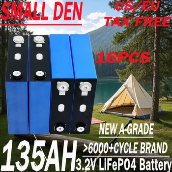 16pcs ใหม่ 3.2V 135Ah Lifepo4 แบตเตอรี่ชาร์จ 6000 รอบ DIY 12v 24v 48v พลังงานลม EV RV พลังงานแสงอาทิตย์อินเวอร์เตอร์ Yacht 1