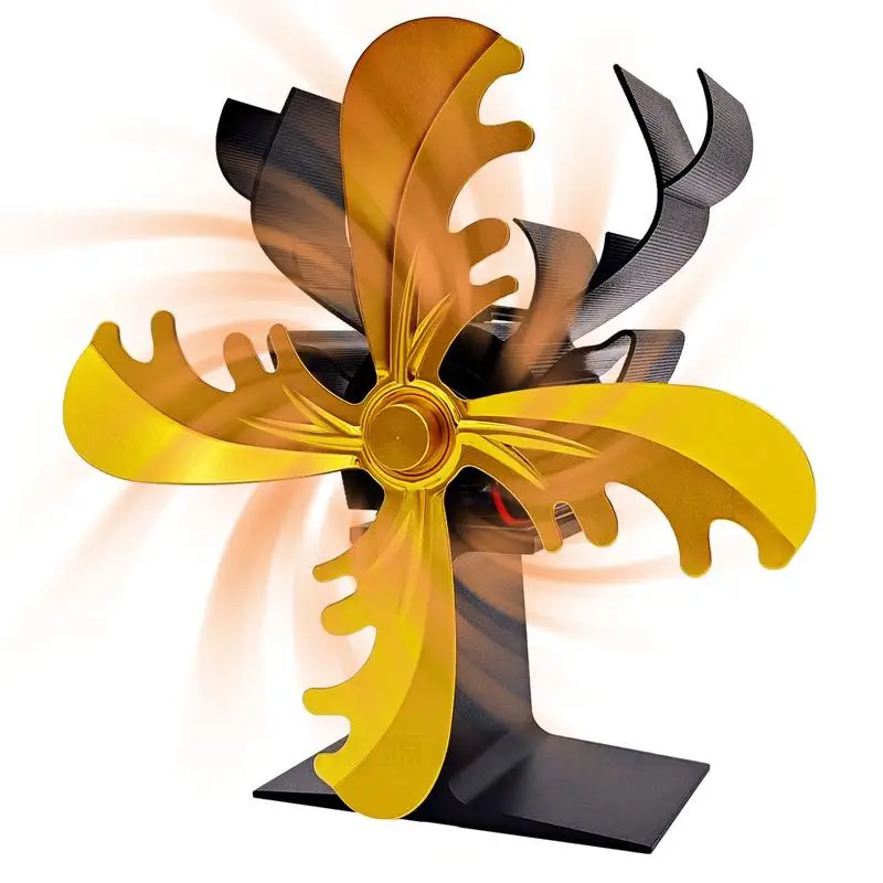 

Аксессуары для деревянной плиты с питанием от тепла, аксессуары для деревянной плиты в форме лося, обогреватель, вентилятор для камина, вентилятор, пеллетный вентилятор для плиты