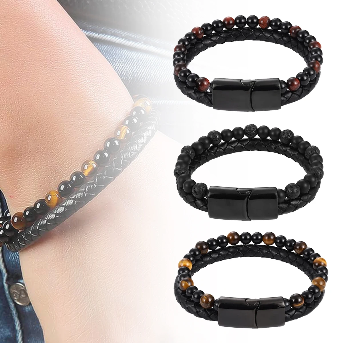 

2024 New Fashion Couples Bracelet Natural Stone Yoga Beaded Bracelet for Men Woman Friend Gift Charm Strand Jewelry