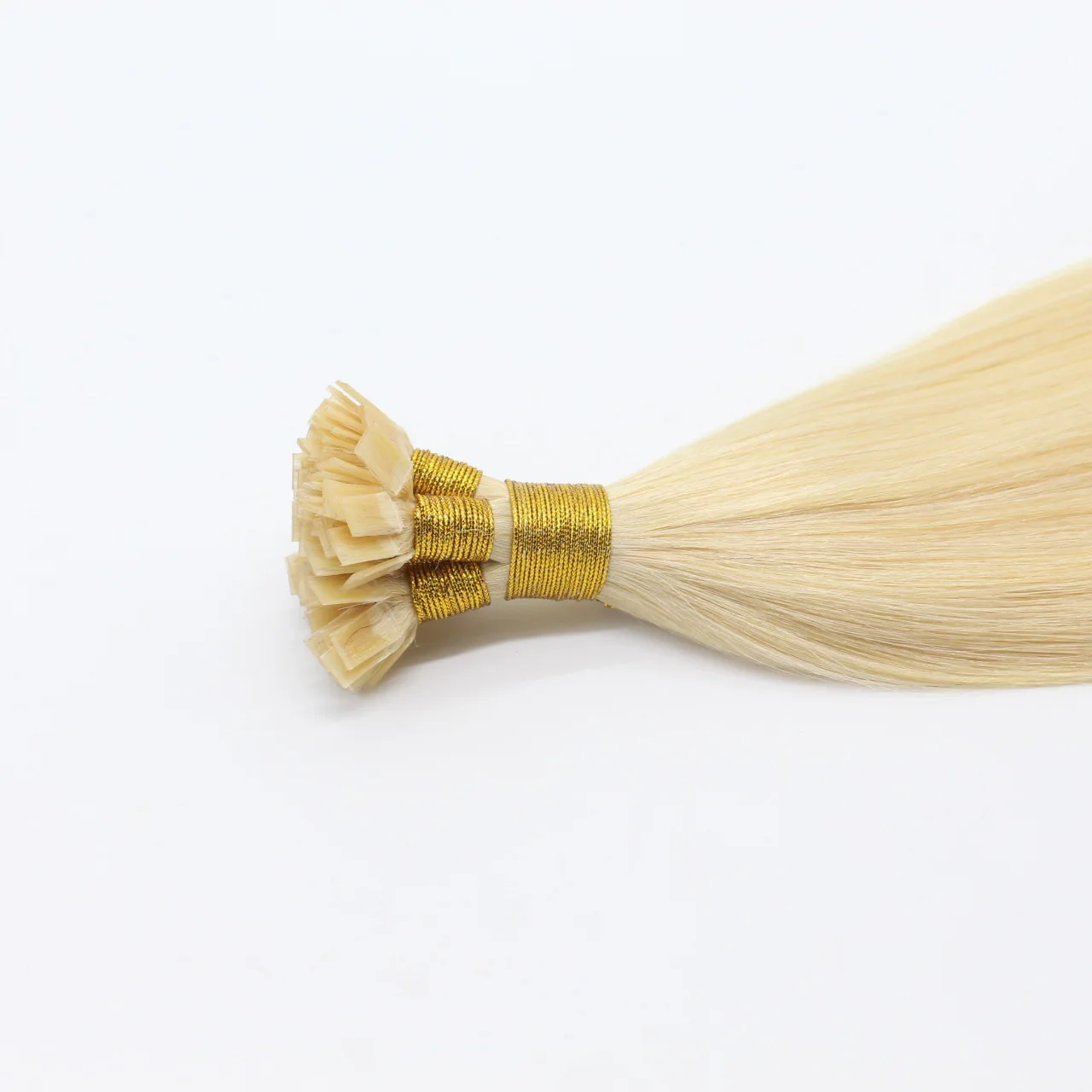 케라틴 퓨전 헤어 익스텐션 플랫 팁 인모 613, 허니 블론드 퓨전, 미리 접착된 레미 스트레이트 인모 익스텐션, 24 인치