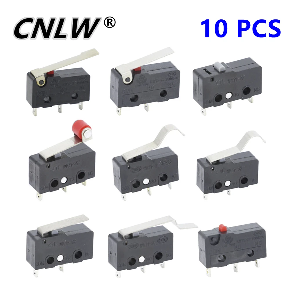 5PCS NEW Tact Switch KW11-3Z 5A 250V Microswitch Round Handle 3PIN 