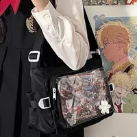 Campus polyvalent Simple couleur unie une épaule bandoulière postier sac pour les filles Ulzzang Ita sac JK uniforme Y2K poupées sac 5