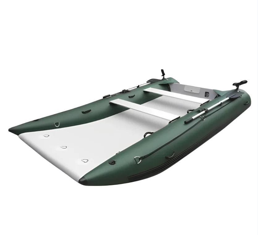 OEM ODM 330cm 4인승 풍선식 쌍동선 보트 TPU PVC 타카캣 고속 쌍동선 낚시용 로잉 보트