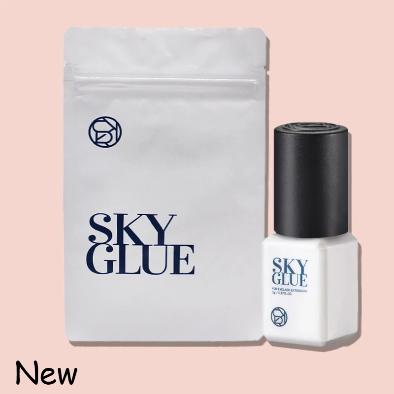 Eyelash Extensions Sky Plus Glue Original Korean Black Cap Waterproof  Hypoallergenic 1s Dry 50 Days Long Last Time Makeup Tools 6