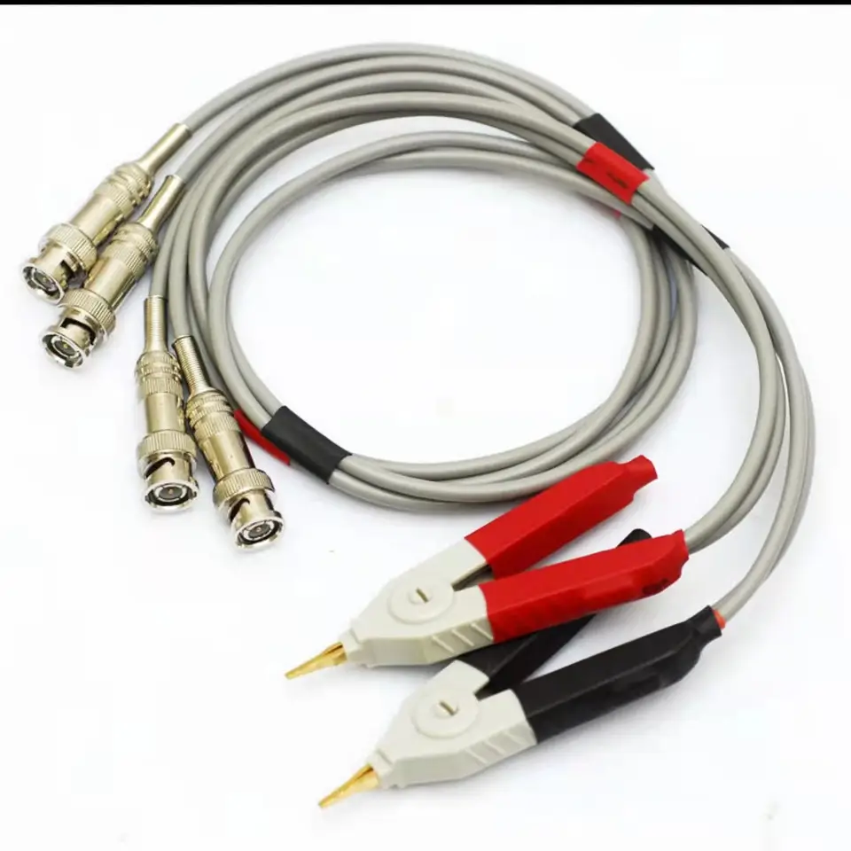 Kelvin LCR Test Leads/Lead Probe Clips/Four-Terminal Banana Test Clips, 4 BNC Ports, Capacitor Resistor Four-Wire Connection image 7