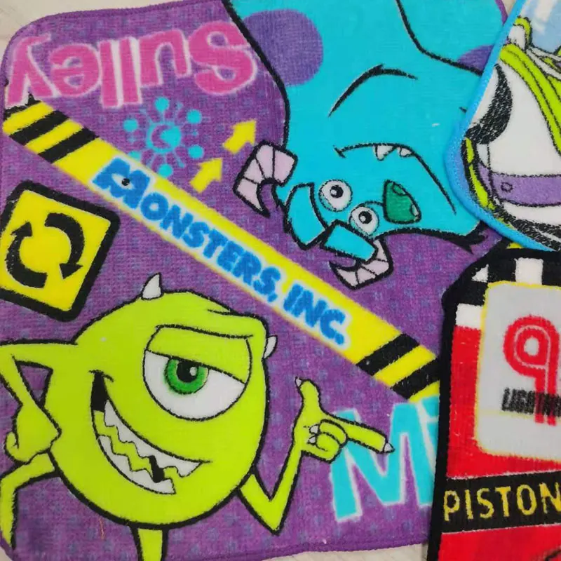 Disney Cartoon Towel McQueen Cars Toy Story Baby Boy Wash Face Hand Towel Adult Square Handkerchief 20x20cm Dropshipping