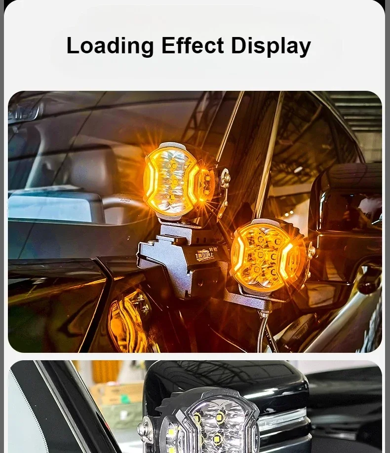 for Ford F-150 Raptor F150 2017-2020 A Pillar Spotlight Bracket Front Engine Hood Quick Release Dual Guide Rail Expansion Stand detail image 6