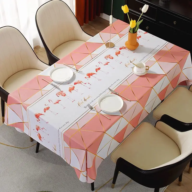 

Classic Atmospheric Geometric Wave Pattern Home Rectangular Dining Table Dustproof Tablecloth Holiday Party Decorative Cloth