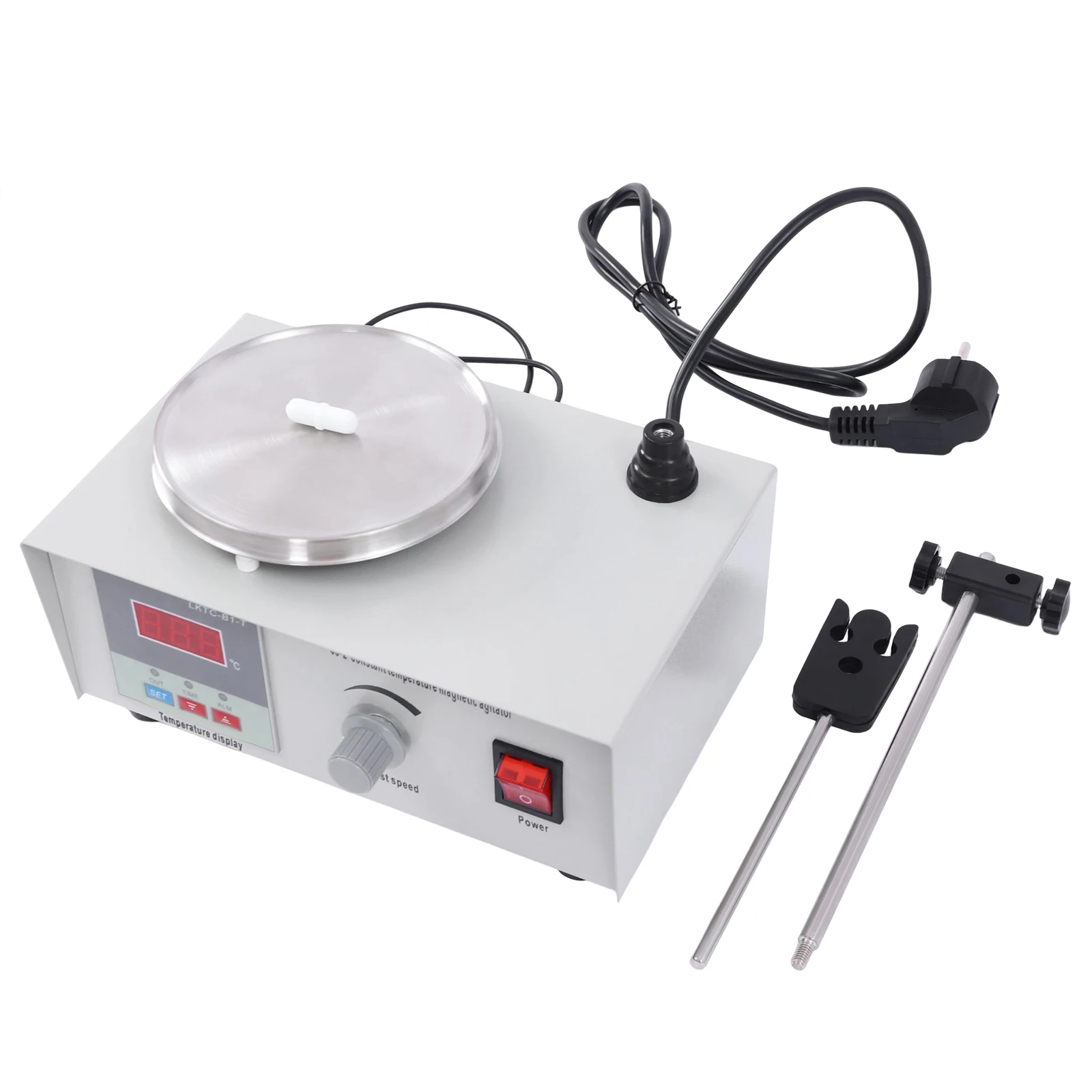 Agitador magnético con pantalla Digital de temperatura, mezclador de placa caliente de 2000ML, 2000 RPM, para laboratorio, incluye barra de agitación A