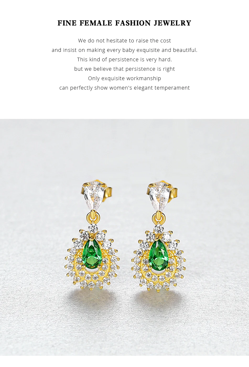 Eleganti orecchini pendenti con pietre preziose Topza per donna Orecchini Dnagle da sposa in argento fine CZ Natale_voghion.com