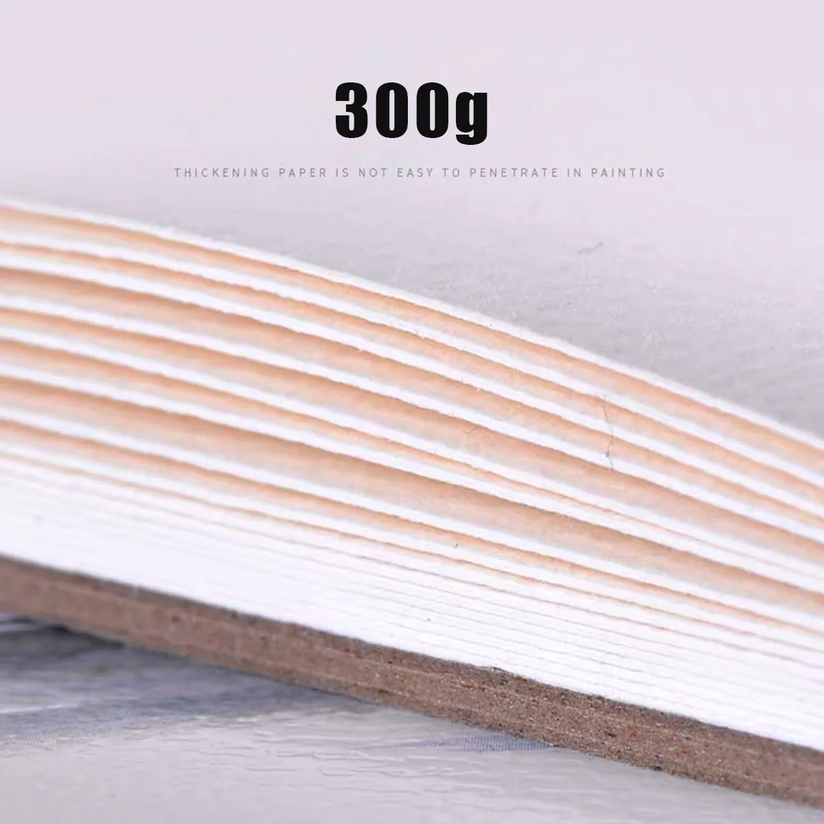 1pcThickness of 300 grams per square meter, circle flipping, wood pulp watercolor book, 32k, 16k, 8k, divided into coarse, fine, 5