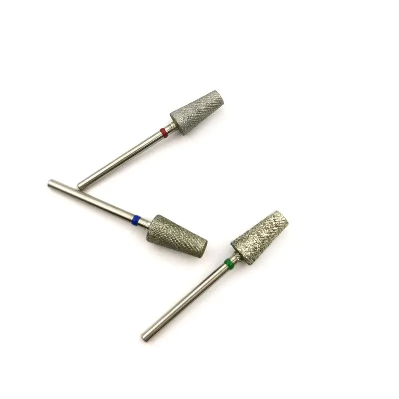 HYTOOS 다이아몬드 크로스 이빨 테이퍼 네일 드릴 비트, 큐티클 클린 버, 매니큐어 비트, 드릴 머신 액세서리 공급 업체, 3/32 인치