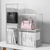 Clear Display Box Organizer Stackable with Magnetic Door Large Capacity Storage Box Purse  Showcase For Makeup Book Collectibles