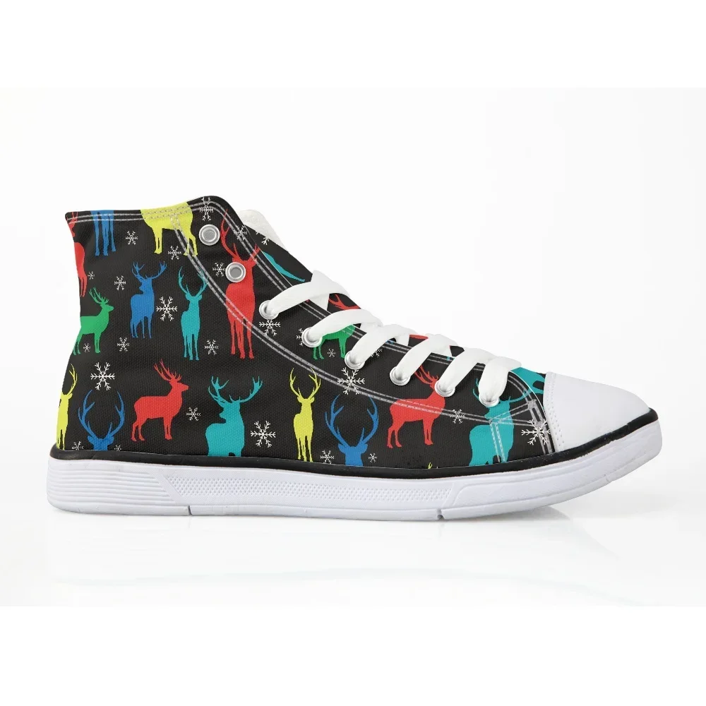 Woman Sneaker Free Custom Your Logo Image Brand Female Casual Vulcanize Zapatos High Top Shoes Size 35-45 Christmas Pictures