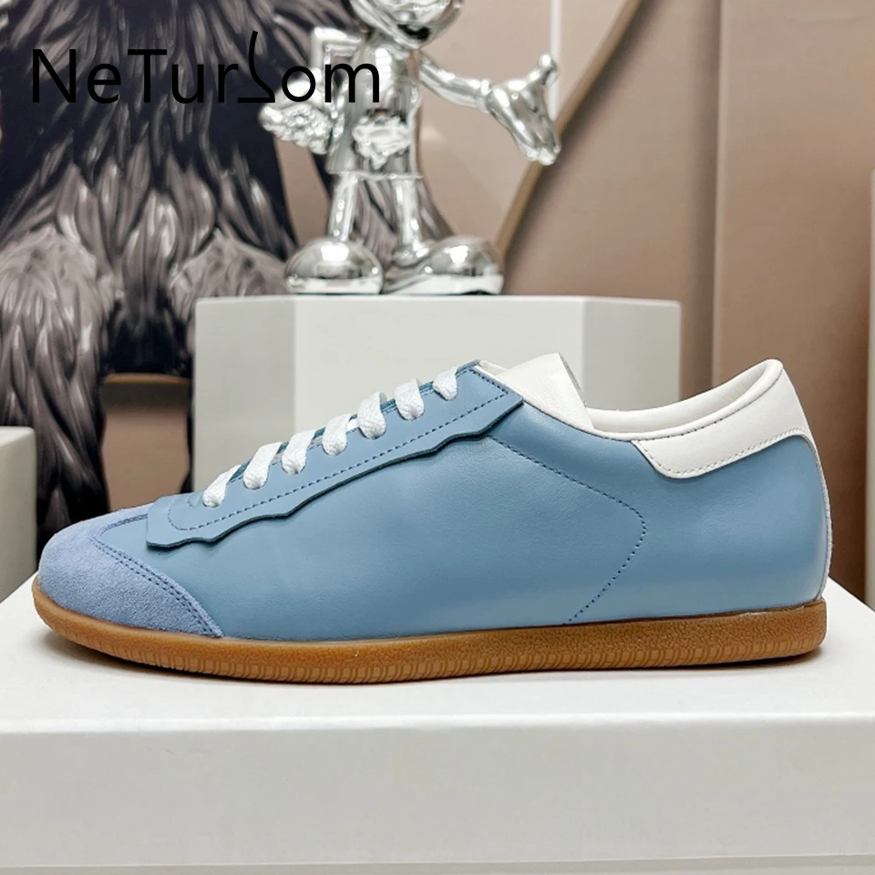 

Brand Patchwork casual flat shoes Women's Mixed Colors lace-up German training shoes Retro comfortable lightweight running shoes