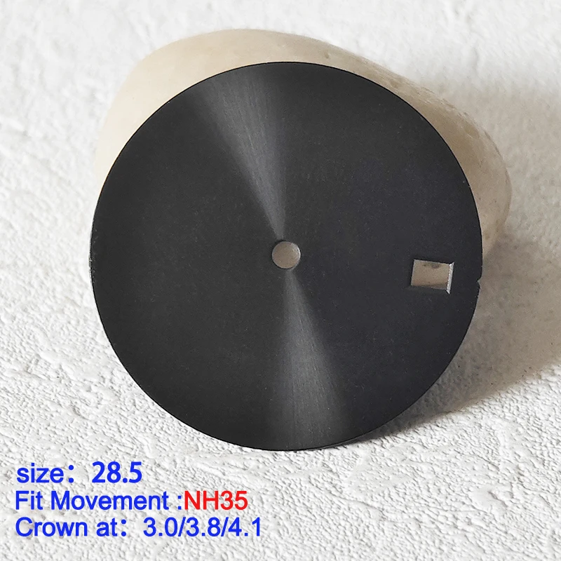 Elegant 28.5mm Men's Watch Dial with Japanese Movement Compatibility