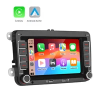7 Inch Car Stereo For VW Touchcreen BT AM/FM Radio Receiver with Android Auto Carplay USB Charge Support Hands-Free Calling