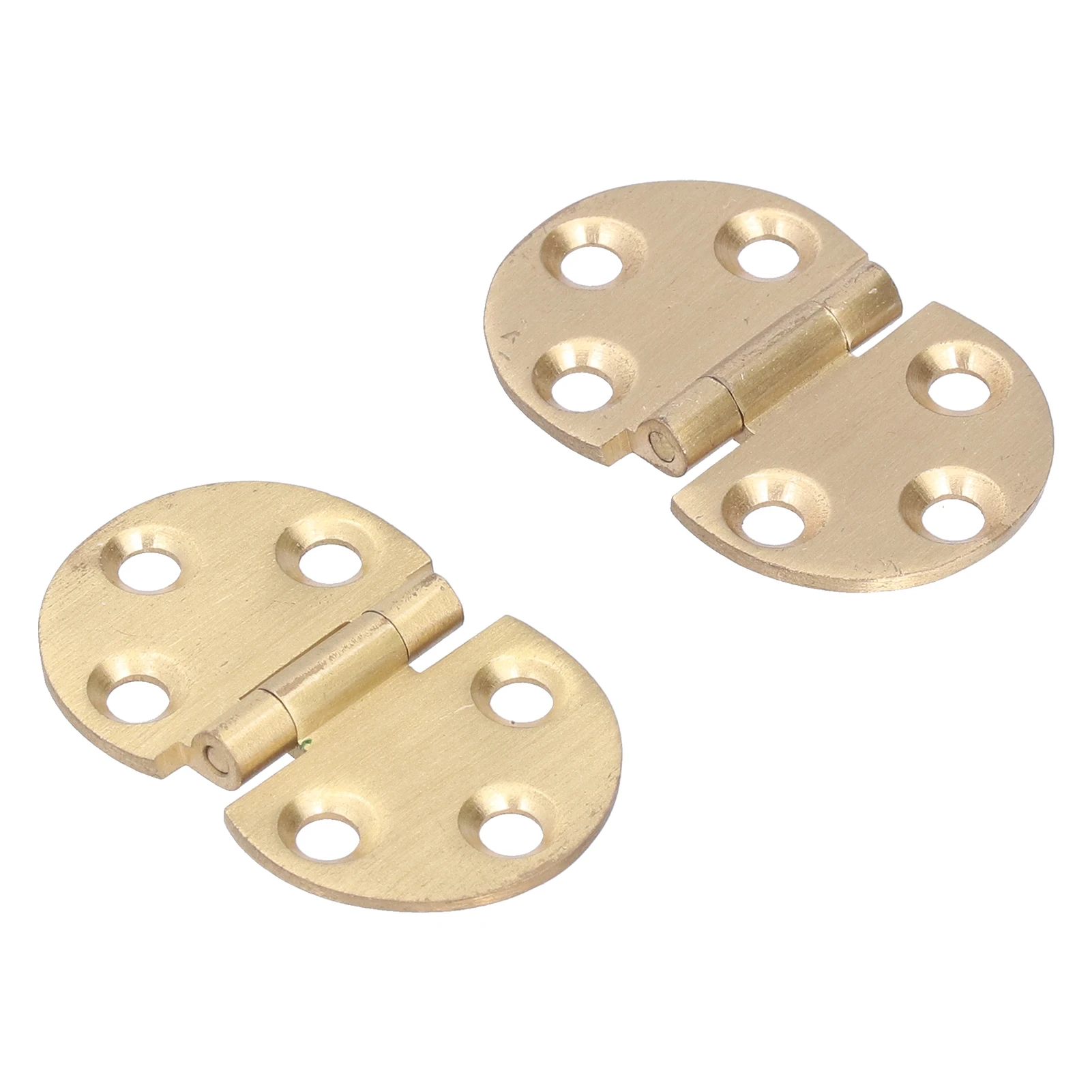Copper Hinge with Screw 2 Set 180 Degree Mini Flap Hinge for Foldable Table Wardrobes Wooden Boxes 47x30mm