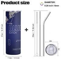 Coconut Berry Energy Drink Insulated Tumblers Double Wall Stainless Steel keep Cold /Hot Water bottle with Straws 20Oz Reusable 3