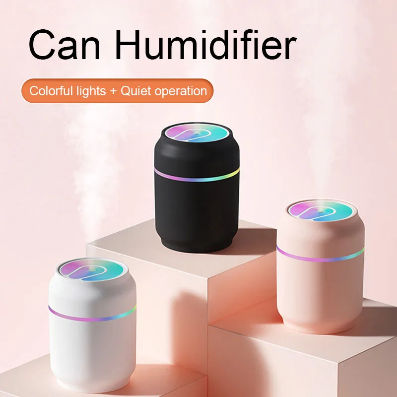 

200ML Mini Ultrasonic Air Humidifier Romantic Light USB Essential Oil Diffuser Car Purifier Aroma Anion Mist Maker With LED Lamp