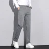 High Quality Autumn Plaid Suit Pants Men Fashion Business Solid Color Office Slim Long Casual Trousers Male Brand Clothing 28-38 4