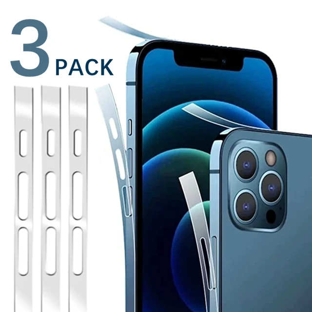 Protecteur d'écran arrière pour iPhone, film latéral pour iPhone 15, 14 Pro  Max Plus, 12, 13, autocollant de bordure de protection complète, jante  ronde, lot de 1 à 2 - AliExpress