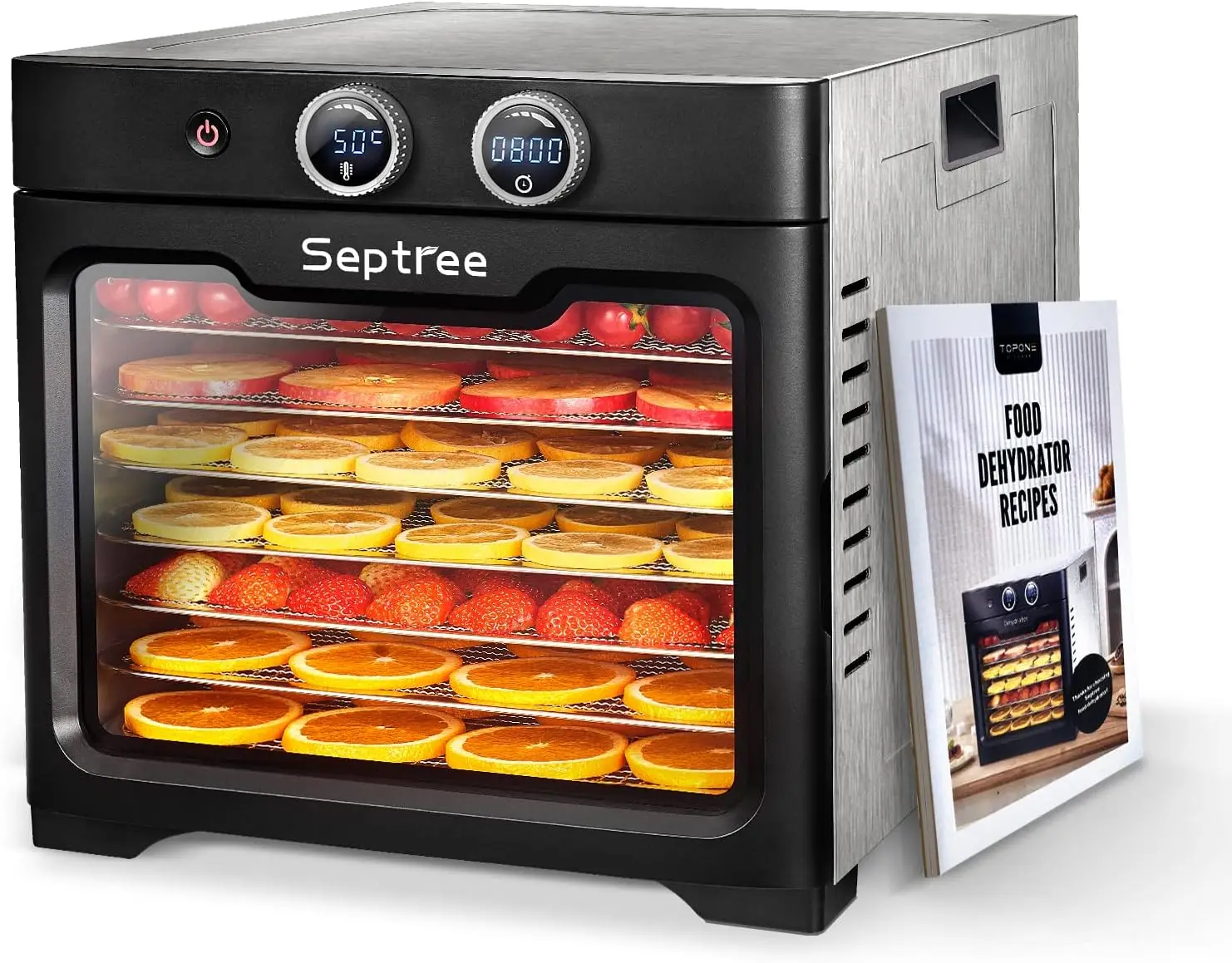 220V 8 Trays Food Dried Fruit Machine Dryer For Vegetables Dried Fruit Meat Stainless Steel Dehydrator Fruit Drying Machine 3