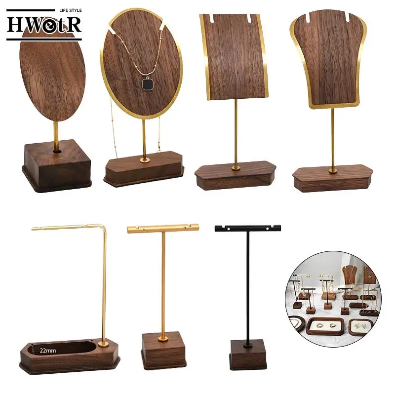 

Jewelry Display Stand Necklace Earrings Jewelry Copper Wood Jewelry Display Props Shooting Jewelry Booth Display Pieces