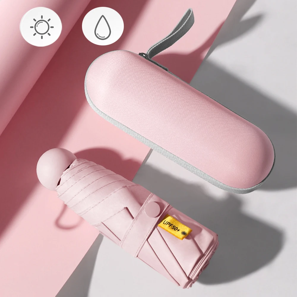 

1 шт мини Карманный Зонт от дождя Солнцезащитный зонт Женский Зонт от дождя женский зонт в виде капсулы деловой зонт