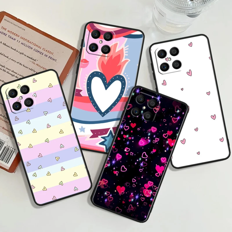 

Cute Loving Beautiful For Honor X9A X8A X6 80 GT 70 60 SE 50 X30 30S 30i 20 20S Pro Plus Lite Black Soft Phone Case