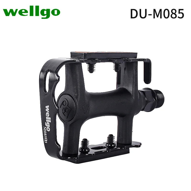 WELLGO M085 MTB Pedal Mountain Bike Bearing pedals Double DU Aluminum Alloy Bicycle Anti-skid Treadle Accessories Parts