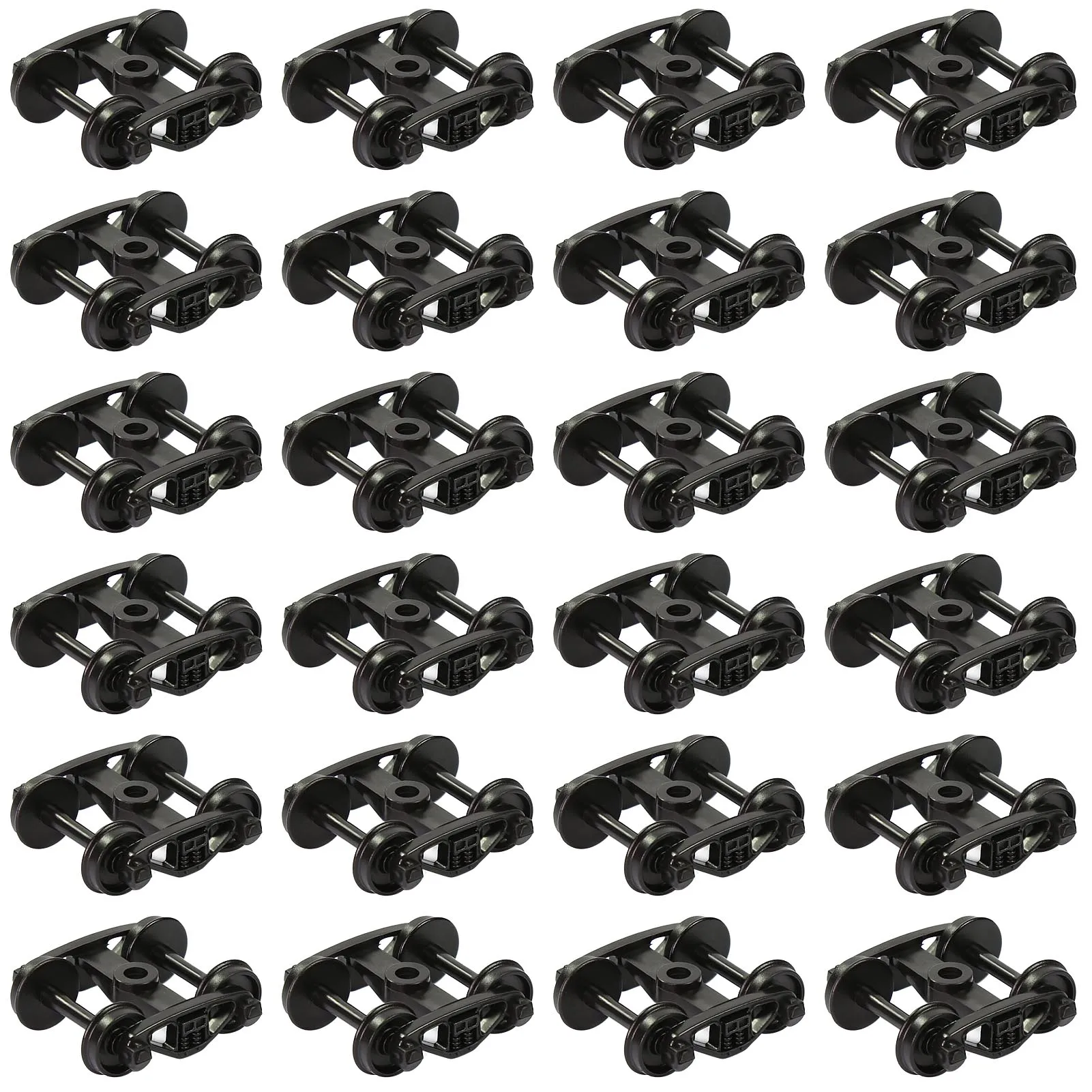 Evemodel HO Scale 1:87 Bearing Truck with 33" Plastic Wheels POM Bogies 2-Springs 12pcs/24pcs HP22BHO 6